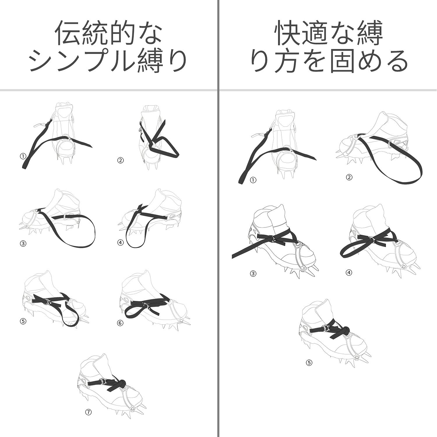 Amazon | Hawk Zing BRS 14本爪 アイゼン ベルトに簡単装着 登山靴